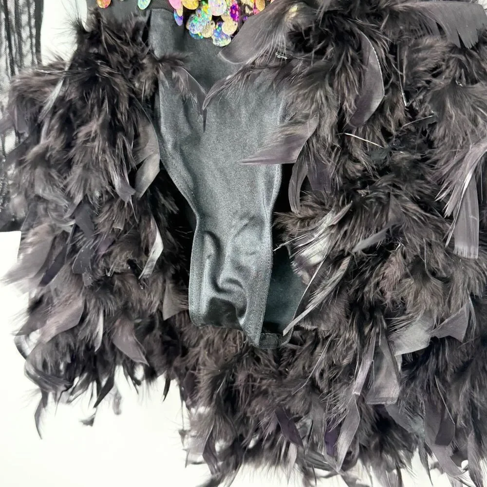 Weissman Sequin Leotard With Feather Skirt - US Size Medium Child (MC) Style 118